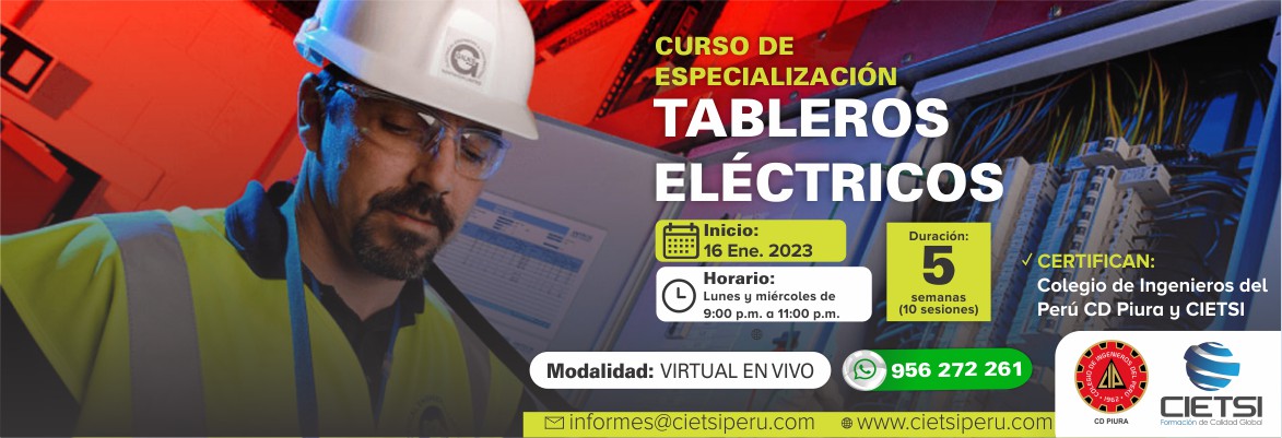 CURSO DE ESPECIALIZACIÓN EN TABLEROS ELÉCTRICOS 2023